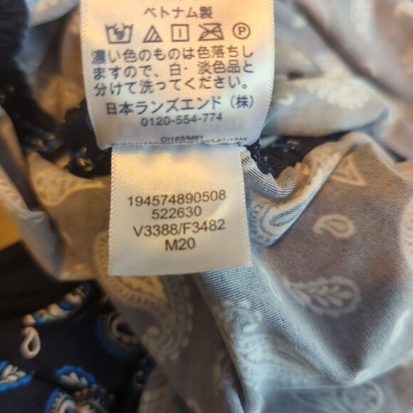 Lands' End Tankini Top Womens 14P Blue Paisley Rouched Underwire Swim Beach - Picture 7 of 7